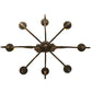 Meyda Lighting Clifton 36" 8-Light Gilded Tobacco Island Chandelier With Amber Faux Candlelight