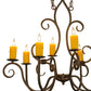 Meyda Lighting Clifton 36" 8-Light Gilded Tobacco Island Chandelier With Amber Faux Candlelight