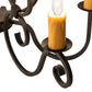 Meyda Lighting Clifton 36" 8-Light Oil Rubbed Bronze Island Chandelier With Amber Faux Candlelight