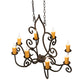 Meyda Lighting Clifton 36" 8-Light Oil Rubbed Bronze Island Chandelier With Amber Faux Candlelight