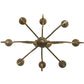 Meyda Lighting Clifton 36" 8-Light Organic Rust Chandelier With Amber Faux Candlelight