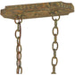 Meyda Lighting Clifton 36" 8-Light Organic Rust Chandelier With Amber Faux Candlelight