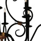 Meyda Lighting Clifton 43" 10-Light Black And Autumn Leaf Chandelier With Black Faux Candlelight