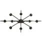 Meyda Lighting Clifton 48" 10-Light Antique Iron Gate Chandelier With Amber Faux Candlelight