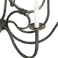 Meyda Lighting Clifton 48" 10-Light Antique Iron Gate Chandelier With White Faux Candlelight
