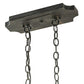 Meyda Lighting Clifton 48" 10-Light Antique Iron Gate Chandelier With White Faux Candlelight