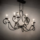 Meyda Lighting Clifton 48" 10-Light Antique Iron Gate Chandelier With White Faux Candlelight