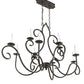 Meyda Lighting Clifton 48" 10-Light Antique Iron Gate Chandelier With White Faux Candlelight