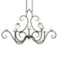 Meyda Lighting Clifton 48" 10-Light Antique Iron Gate Chandelier With White Faux Candlelight