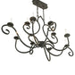 Meyda Lighting Clifton 48" 10-Light Antique Iron Gate Chandelier With White Faux Candlelight