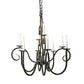 Meyda Lighting Clifton 48" 10-Light Antique Iron Gate Chandelier With White Faux Candlelight