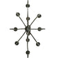 Meyda Lighting Clifton 48" 10-Light Antique Iron Gate Chandelier With White Faux Candlelight