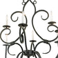 Meyda Lighting Clifton 48" 10-Light Antique Iron Gate Chandelier With White Faux Candlelight