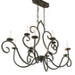 Meyda Lighting Clifton 48" 10-Light Antique Iron Gate Chandelier With White Faux Candlelight