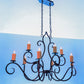 Meyda Lighting Clifton 48" 10-Light Blackwash Chandelier With Ivory Faux Candlelight