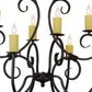Meyda Lighting Clifton 48" 10-Light Blackwash Chandelier With Ivory Faux Candlelight