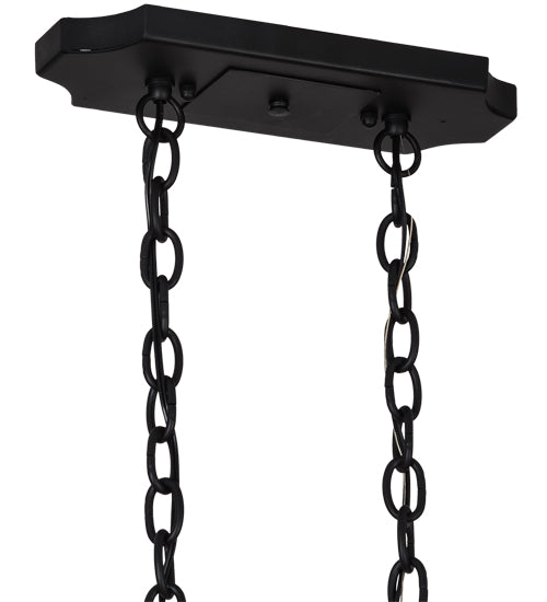 Meyda Lighting Clifton 48" 10-Light Blackwash Chandelier With Ivory Faux Candlelight