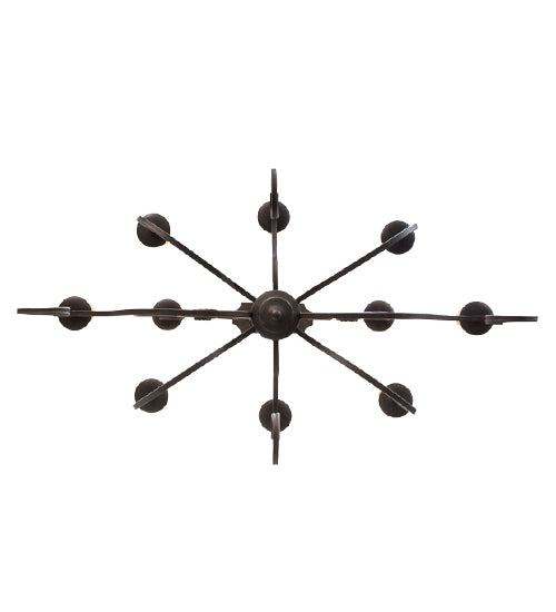 Meyda Lighting Clifton 48" 10-Light Cajun Spice Chandelier With Ivory Faux Candlelight