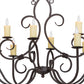 Meyda Lighting Clifton 48" 10-Light Cajun Spice Chandelier With Ivory Faux Candlelight