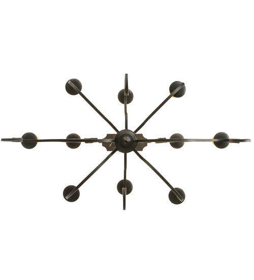 Meyda Lighting Clifton 48" 10-Light Chestnut Chandelier With Ivory Faux Candlelight