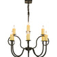 Meyda Lighting Clifton 48" 10-Light Chestnut Chandelier With Ivory Faux Candlelight