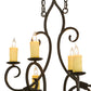 Meyda Lighting Clifton 48" 10-Light Chestnut Chandelier With Ivory Faux Candlelight