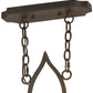 Meyda Lighting Clifton 48" 10-Light Chestnut Chandelier With Ivory Faux Candlelight