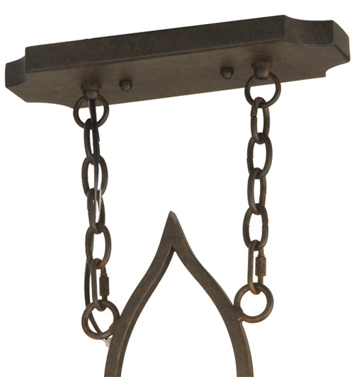 Meyda Lighting Clifton 48" 10-Light Chestnut Chandelier With Ivory Faux Candlelight