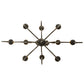 Meyda Lighting Clifton 48" 10-Light Chestnut Textured Chandelier With Amber Faux Candlelight