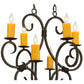 Meyda Lighting Clifton 48" 10-Light Chestnut Textured Chandelier With Amber Faux Candlelight