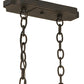 Meyda Lighting Clifton 48" 10-Light Chestnut Textured Chandelier With Amber Faux Candlelight