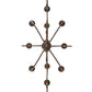 Meyda Lighting Clifton 48" 10-Light Classic Rust Island Chandelier With Ivory Faux Candlelight