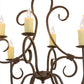 Meyda Lighting Clifton 48" 10-Light Classic Rust Island Chandelier With Ivory Faux Candlelight