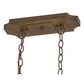 Meyda Lighting Clifton 48" 10-Light Classic Rust Island Chandelier With Ivory Faux Candlelight
