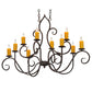 Meyda Lighting Clifton 48" 10-Light Coffee Bean Chandelier With Amber Faux Candlelight