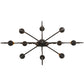 Meyda Lighting Clifton 48" 10-Light Coffee Bean Chandelier With Amber Faux Candlelight