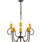 Meyda Lighting Clifton 48" 10-Light Coffee Bean Chandelier With Amber Faux Candlelight