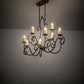 Meyda Lighting Clifton 48" 10-Light French Bronze Chandelier With Ivory Faux Candlelight