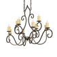 Meyda Lighting Clifton 48" 10-Light French Bronze Chandelier With Ivory Faux Candlelight