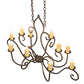 Meyda Lighting Clifton 48" 10-Light French Bronze Chandelier With Ivory Faux Candlelight