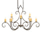 Meyda Lighting Clifton 48" 10-Light French Bronze Chandelier With Ivory Faux Candlelight