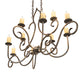 Meyda Lighting Clifton 48" 10-Light French Bronze Chandelier With Ivory Faux Candlelight