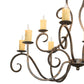 Meyda Lighting Clifton 48" 10-Light French Bronze Chandelier With Ivory Faux Candlelight