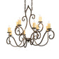 Meyda Lighting Clifton 48" 10-Light French Bronze Chandelier With Ivory Faux Candlelight
