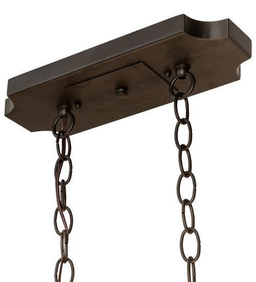 Meyda Lighting Clifton 48" 10-Light Oil Rubbed Bronze Island Chandelier With Ivory Faux Candlelight