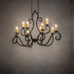Meyda Lighting Clifton 48" 10-Light Oil Rubbed Bronze Island Chandelier With Ivory Faux Candlelight