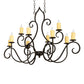 Meyda Lighting Clifton 48" 10-Light Oil Rubbed Bronze Island Chandelier With Ivory Faux Candlelight