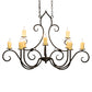 Meyda Lighting Clifton 48" 10-Light Oil Rubbed Bronze Island Chandelier With Ivory Faux Candlelight