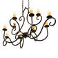 Meyda Lighting Clifton 48" 10-Light Oil Rubbed Bronze Island Chandelier With Ivory Faux Candlelight
