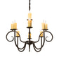 Meyda Lighting Clifton 48" 10-Light Oil Rubbed Bronze Island Chandelier With Ivory Faux Candlelight
